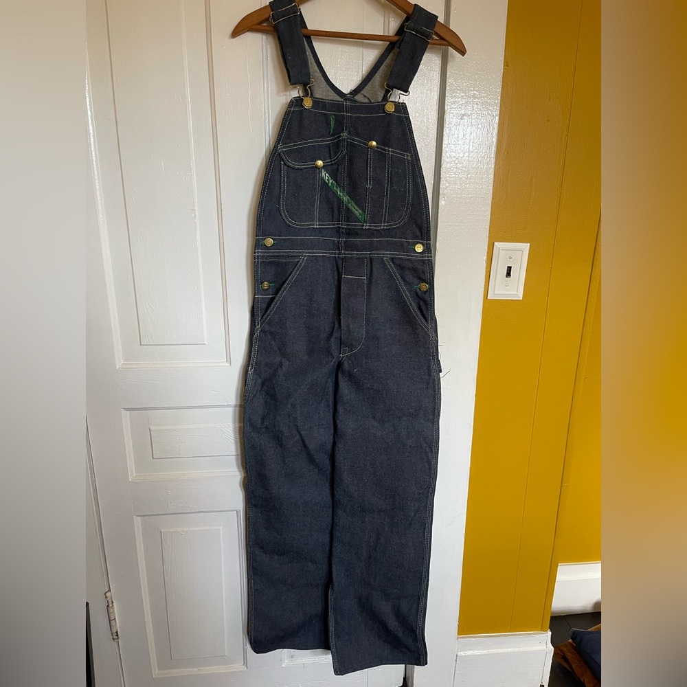 VTG Key Imperial 100% cotton Indigo Overalls
